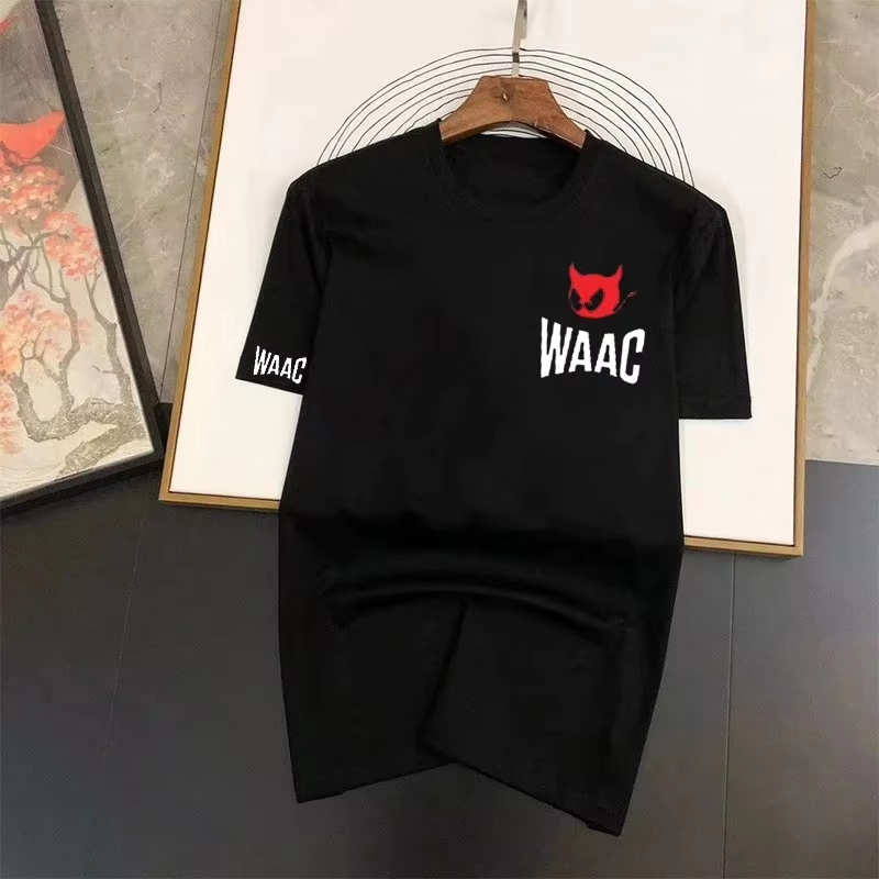 Streetwear Brand Red Logo - T-shirt Noir Classique avec Logo Red