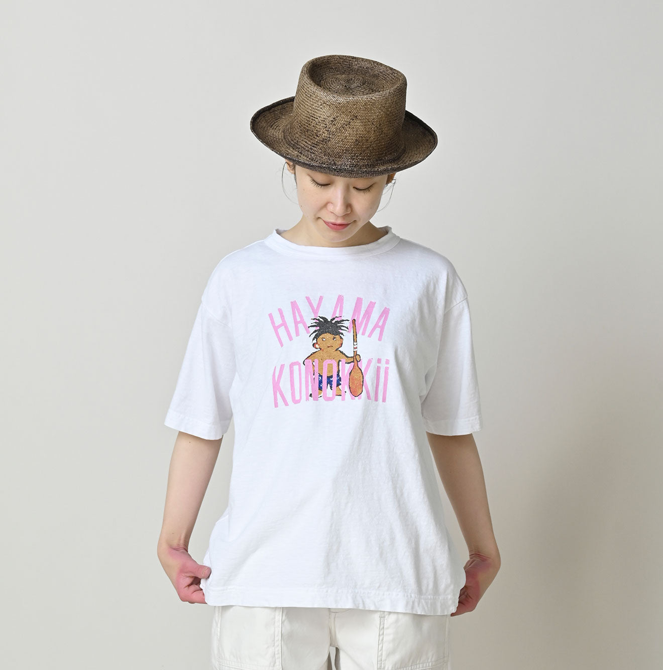 Streetwear Brand In Japan - T-Shirt en coton avec Logo rose