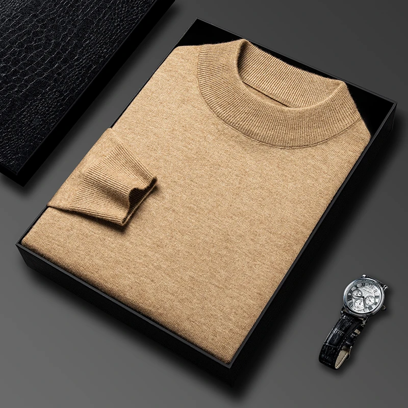 Streetwear Brand - Pull en tricot demi-col roulé pour