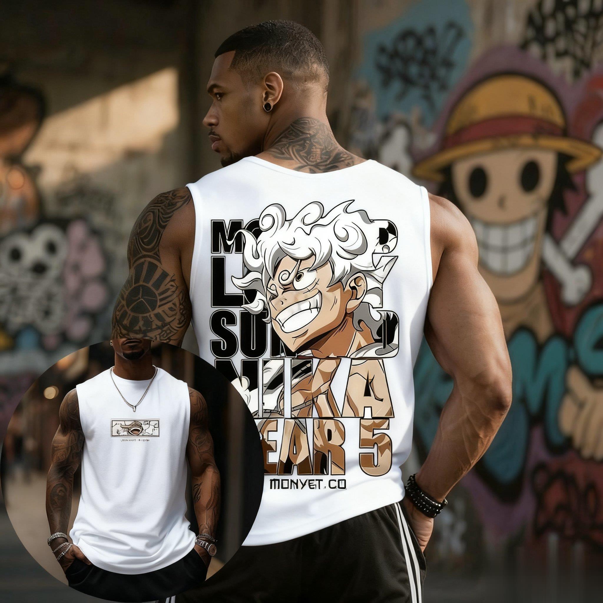 Streetwear Brand In Japan - Une pièce Luffy Gear 5 débardeur
