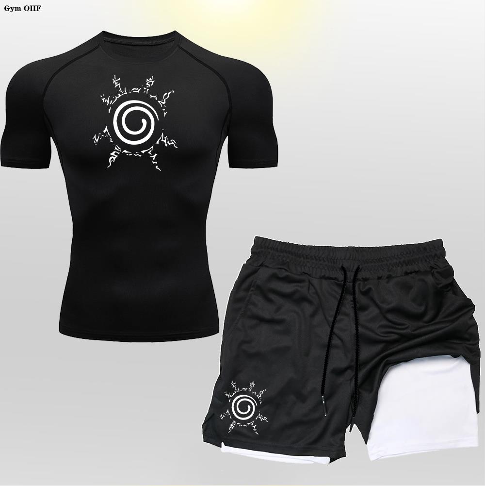 Streetwear Brand Clothing - Chemise de Compression Anime pour hommes,