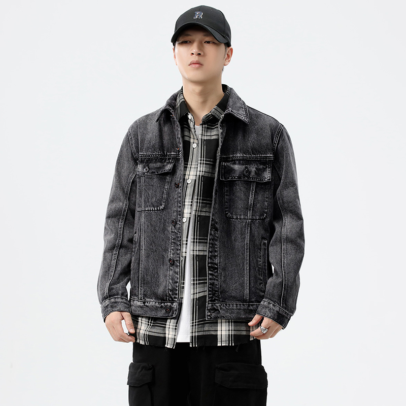 Streetwear Brand - Veste en jean délavée coupe ample