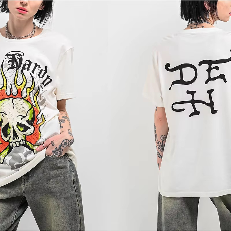 T-shirt en coton avec motif Dr - Streetwear Brand In Japan avis et prix