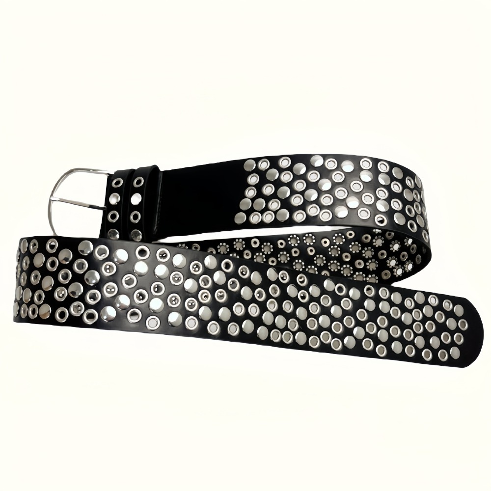 Ceinture large en PU style pun - Streetwear Brand Belts avis et prix