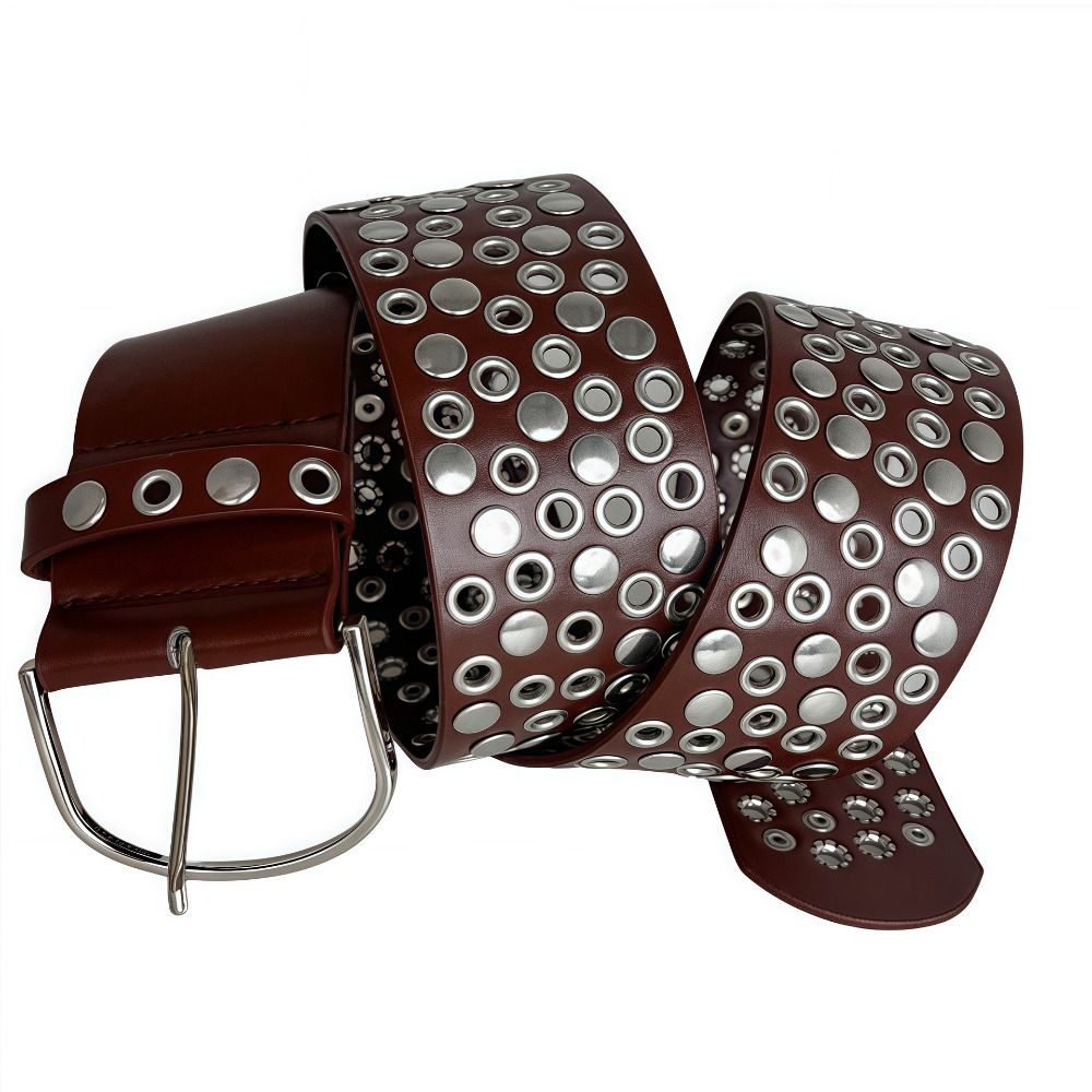 Ceinture large en PU style pun - Streetwear Brand Belts avis et prix