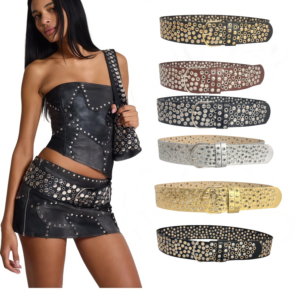 Ceinture Punk à œillets creux  - Streetwear Brand Belts avis et prix