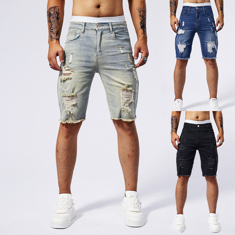 Short en Denim déchiré pour ho - Streetwear Brand Clothing avis et prix