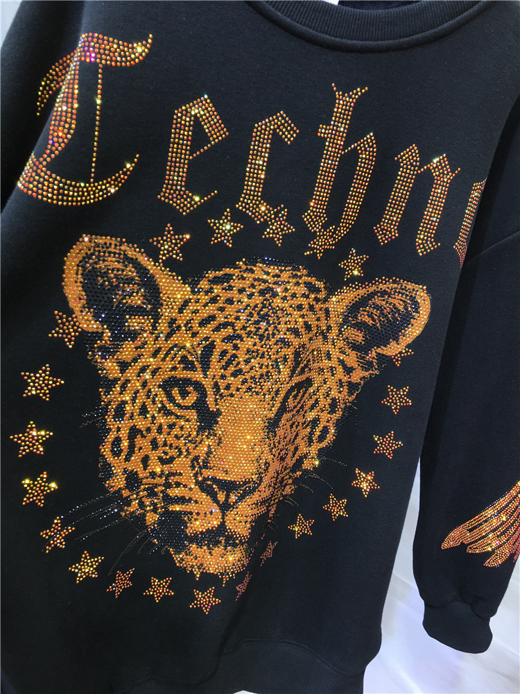 Léopard strass L-4XL grande ta - Streetwear Brand Clothing avis et prix