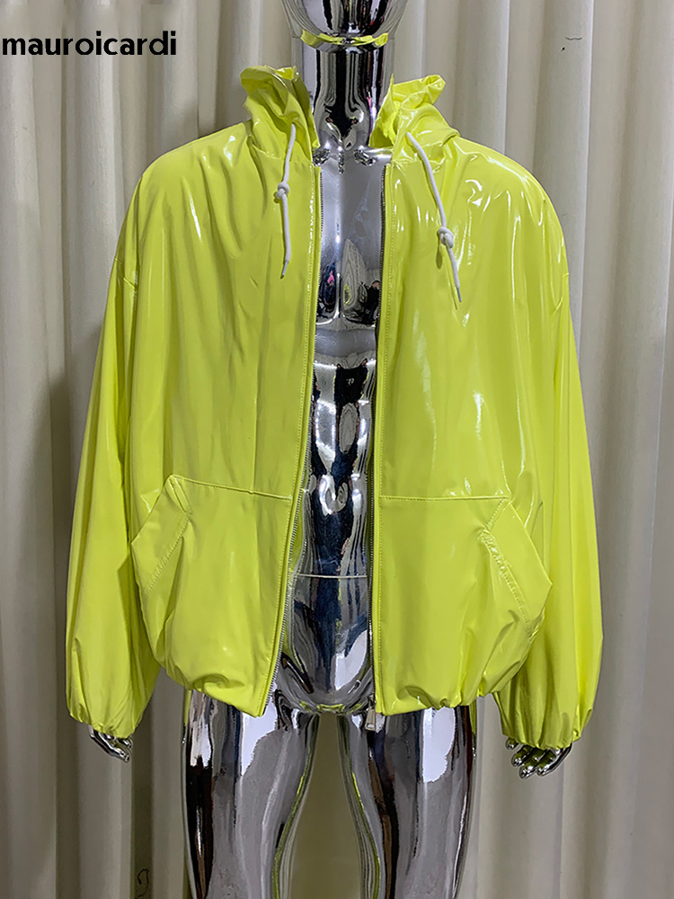 Veste en cuir brillant surdime - Streetwear Brand Jacket avis et prix
