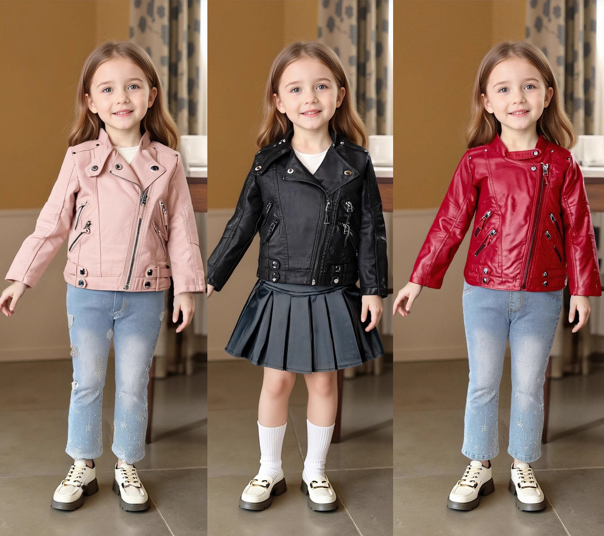 Veste de noël en cuir Pu pour  - Streetwear Brand Red Logo avis et prix